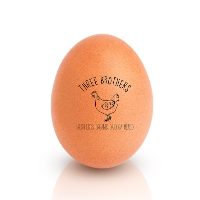 Hand-drawn Chicken Simple Farmhouse Eggs Small  Rubber Stamp (Creator Uploaded)