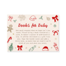 Hand Drawn Christmas Baby Shower Books for Baby