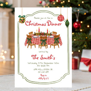 Hand Drawn Christmas Dinner Invitation