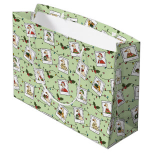 Hand Drawn - Christmas Geese Large Gift Bag