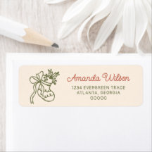 Hand Drawn Christmas Holiday Party Return Address