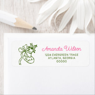 Hand Drawn Christmas Holiday Party Return Address
