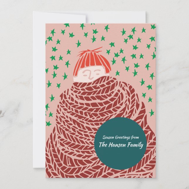 Hand Drawn Christmas Illustration Invitation (Front)