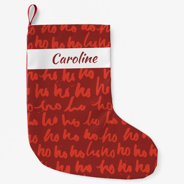 Hand Drawn Christmas Illustration Small Christmas Stocking (Front)