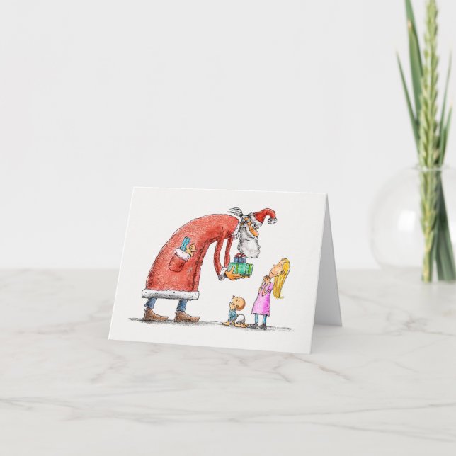 Hand-Drawn Christmas Past Holiday Card (Front)