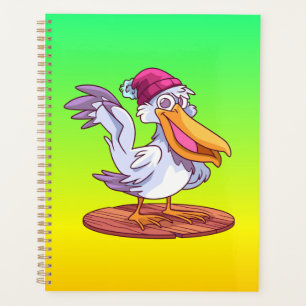 Hand Drawn Christmas Pelican Cartoon Planner
