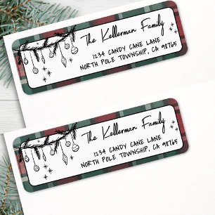 Hand Drawn Christmas Return Address