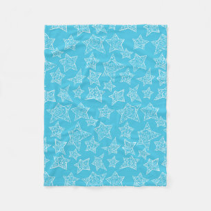 Hand drawn Christmas stars Fleece Blanket