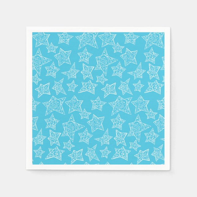 Hand drawn Christmas stars Napkin (Front)