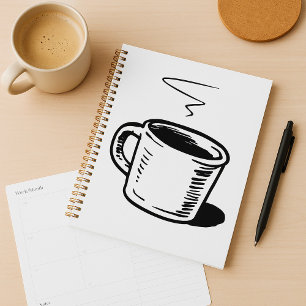 Hand Drawn Coffee Mug Sketch Minimalist Planner