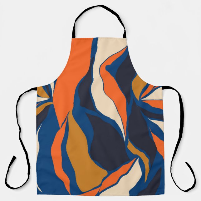 Hand drawn colourful abstract pattern. Creative co Apron (Front)