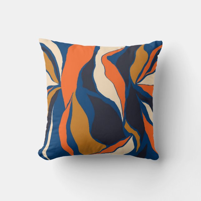 Hand drawn colourful abstract pattern. Creative co Cushion (Front)