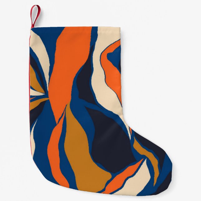 Hand drawn colourful abstract pattern. Creative co Small Christmas Stocking (Front)