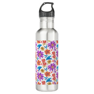 Hand Drawn Colourful Exotic Floral Pattern-70703 710 Ml Water Bottle