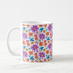 Hand Drawn Colourful Exotic Floral Pattern-70703 Coffee Mug
