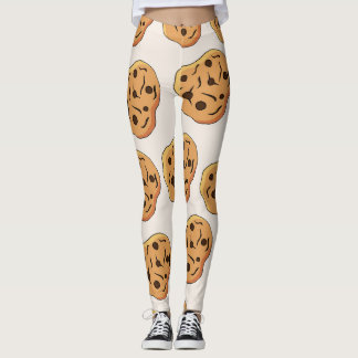 Hand Drawn Cookies Cartoon Pattern Leggings