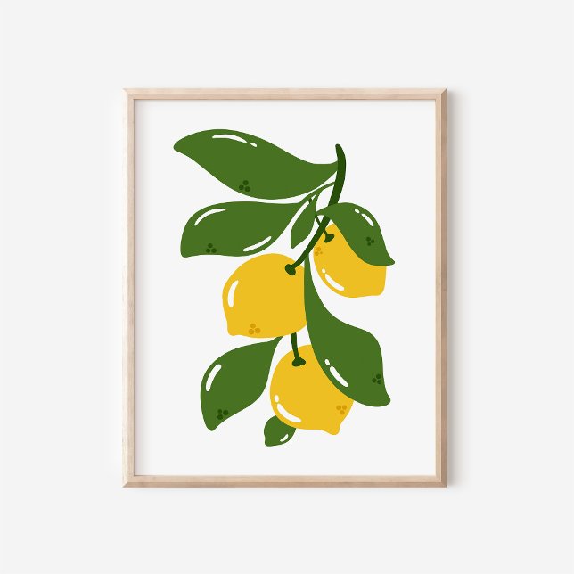 Hand-Drawn Coquette Lemon Branch Kitchen Art Poster (Creator Uploaded)