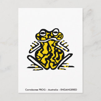 Hand drawn -Corroboree FROG - Nature -Amphibian Postcard