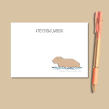 Hand-Drawn Cute Capybara Wildlife Zoo Animal