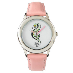Hand drawn - Cute SEAHORSE - Nature - Girls watch
