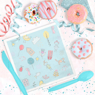 Hand Drawn Cute Stuff ID360 Napkin