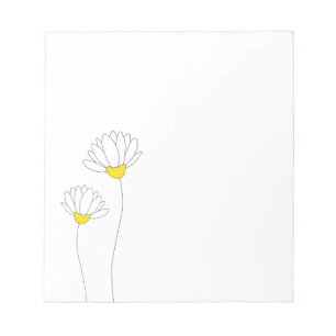 Hand Drawn Daisies Notepad