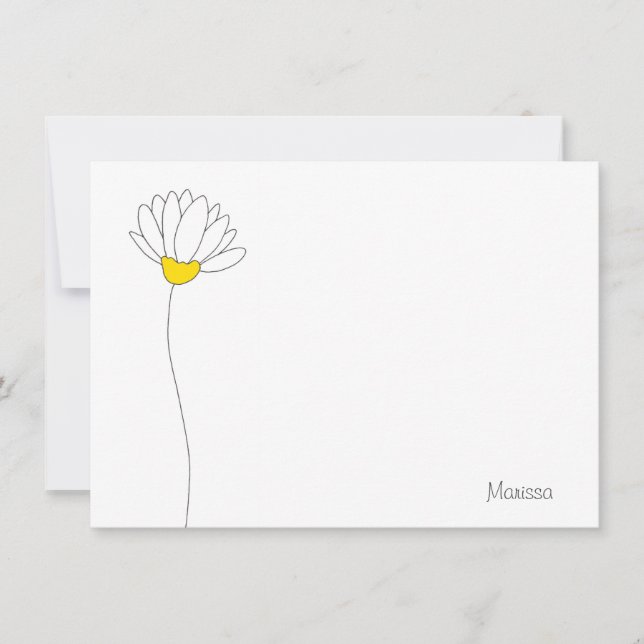 Hand Drawn Daisy Card (Front)
