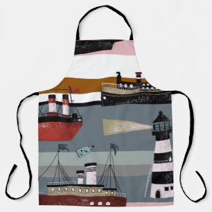 Hand drawn digital painting cute cartoon pencil gr apron