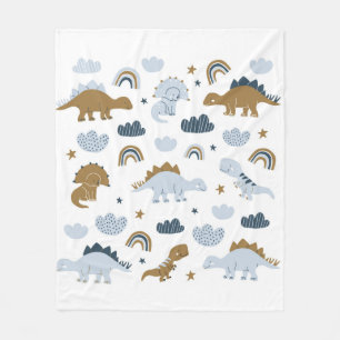 Hand drawn dinosaurs in scandinavian style with st fleece blanket