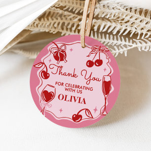 Hand Drawn Dirty Thirty Birthday Party Round Favour Tags
