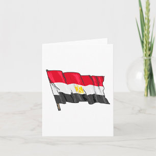 Hand-Drawn Distressed Egypt Flag Card