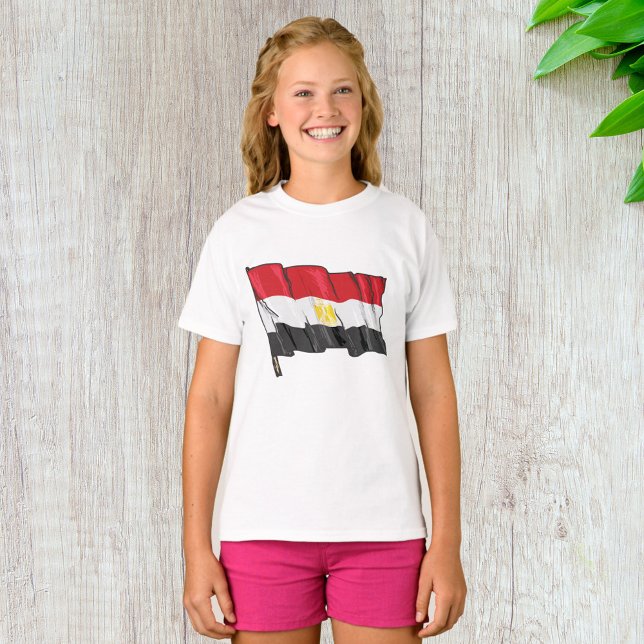 Hand-Drawn Distressed Egypt Flag T-Shirt (Creator Uploaded)