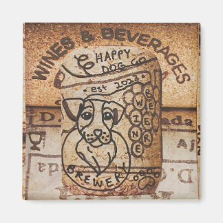 Hand Drawn Dog Brewery Magnet