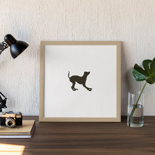 Hand Drawn Dog Silhouette Canvas Print
