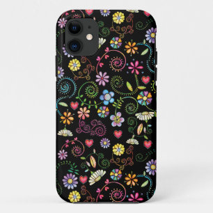 Hand Drawn Doodle Colourful Floral seamless patter Case-Mate iPhone Case
