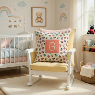 Hand Drawn Doodle Ladybugs Personalized Cushion