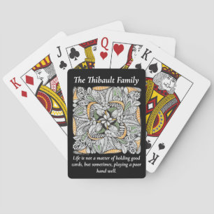 Hand-Drawn Doodle Personalised Family Keepsake Playing Cards