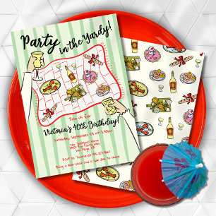 Hand drawn doodle Picnic Party in the Yardy Invitation