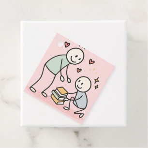 Hand-Drawn Doodle Soft Pastel Kindness Care  Favour Tags