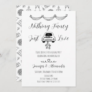 Hand Drawn Doodle Wedding Invitation