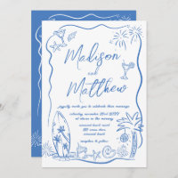 Hand Drawn Doodles Illustrations Beach Wedding