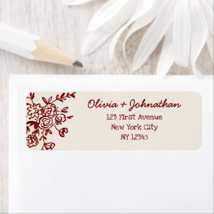 Hand Drawn Doodles Wedding Return Address