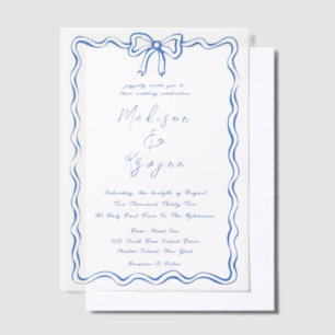 Hand Drawn Doodles Wedding Vellum Invitations