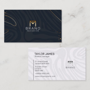 Hand Drawn Double Sided Horizontal Business Card