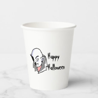 Hand drawn Dracula halloween Paper Cups