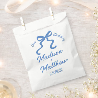 Hand Drawn Drawings Doodles Ribbon Bow Wedding Favour Bags