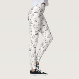 Hand-drawn Easter Bunnies Pattern   Leggings