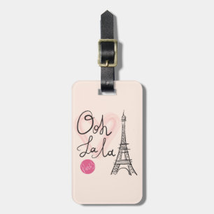 Hand Drawn Eiffel Tower Luggage Tag