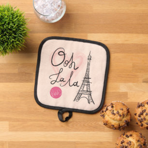 Hand Drawn Eiffel Tower Pot Holder