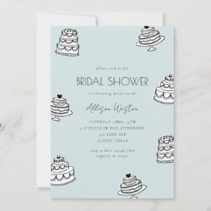 Hand Drawn Elegant Bridal Shower Invitation